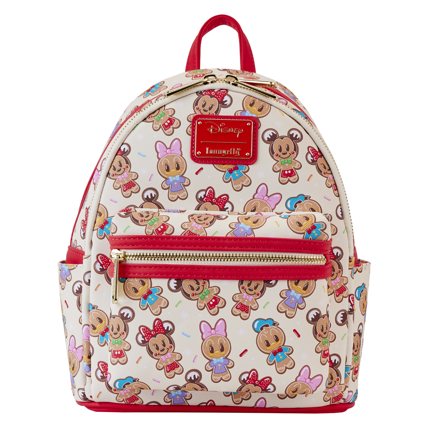 Disney Loungefly Mickey & Friends Gingerbread Cookie AOP Mini Backpack Ears NWT - Thumbnail 2