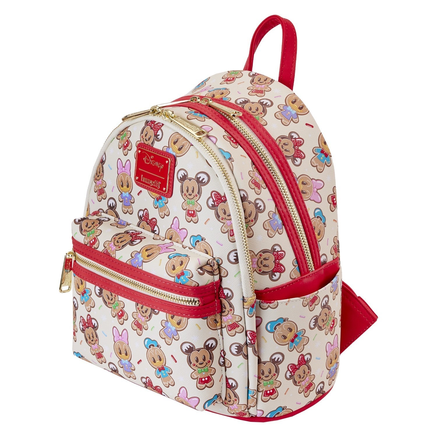 Disney Loungefly Mickey & Friends Gingerbread Cookie AOP Mini Backpack Ears NWT - Thumbnail 5
