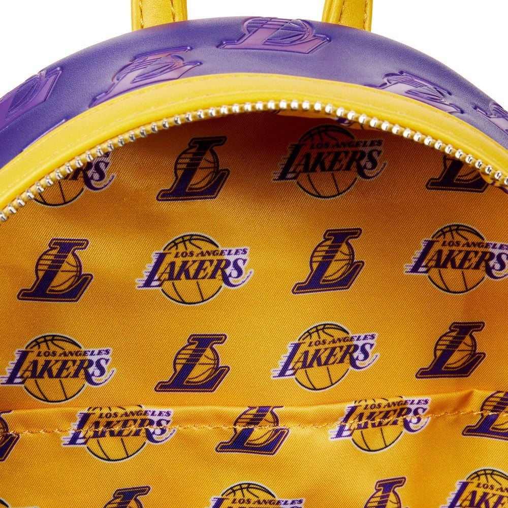 NBA LA Lakers Debossed Logo Mini Backpack Loungefly | Cordy's NBA LA Lakers Debossed Logo Mini Backpack Loungefly | Cordy's