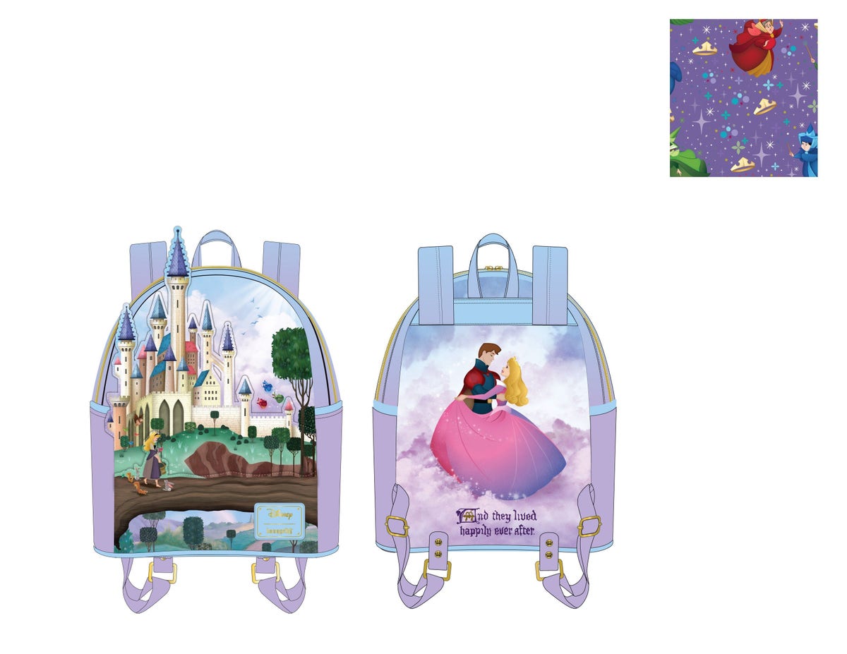 Loungefly Princess Castle Series Sleeping Beauty Mini Backpack NWT Princess Castle Series Sleeping Beauty Mini Backpack  main image 2