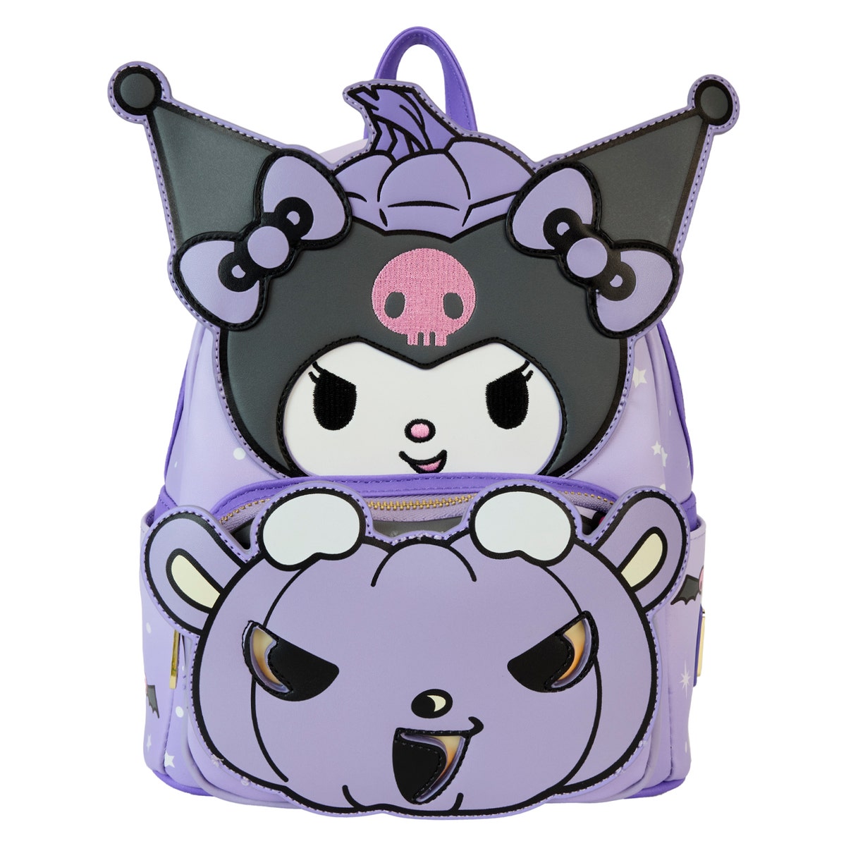 Kuromi Pumpkin Purple Mini Backpack | Cordy display picture 3