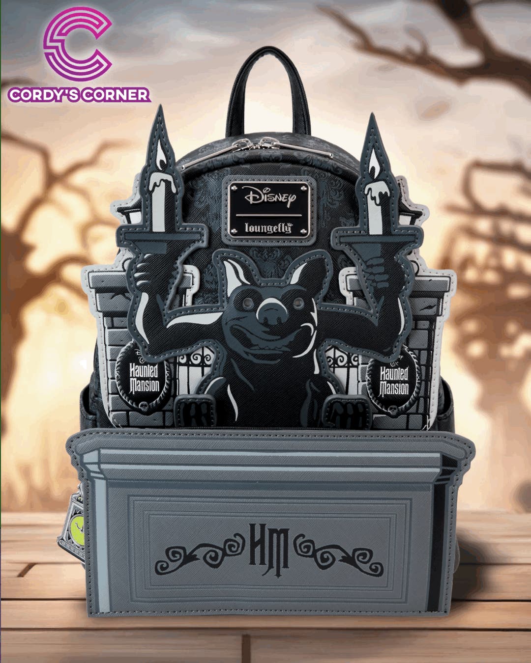 DISNEY HAUNTED MANSION GARGOYLE WALLPAPER MINI Loungefly  display picture 2
