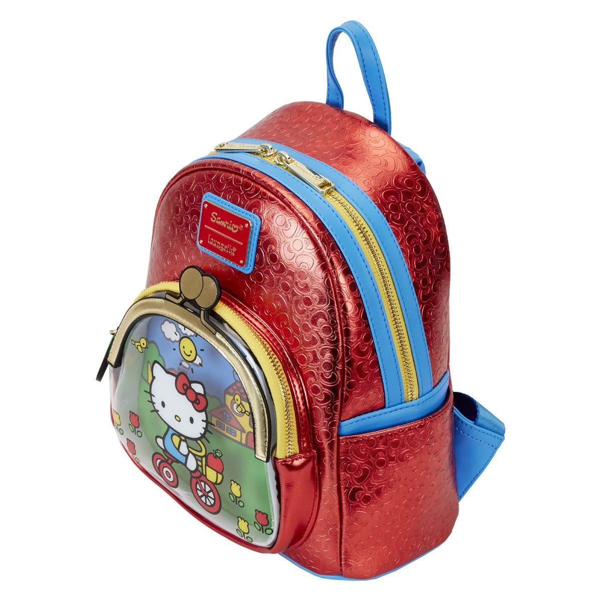 Hello Kitty Quilted Red Mini Backpack – 50th Anniversary Loungefly Sanrio Hello Kitty 50th Anniversary All-Over Print  main image 2