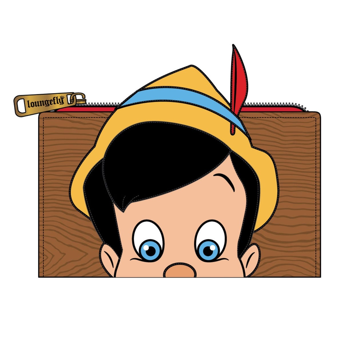 Loungefly Disney Pinocchio Bag and Wallet Amazon.com: Loungefly Disney Pinocchio Peeking Faux Leather  main image 3