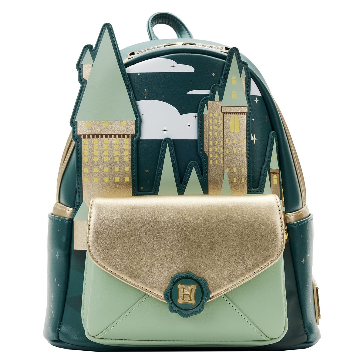 Harry Potter Golden Hogwarts Mini Backpack Loungefly  display picture 1