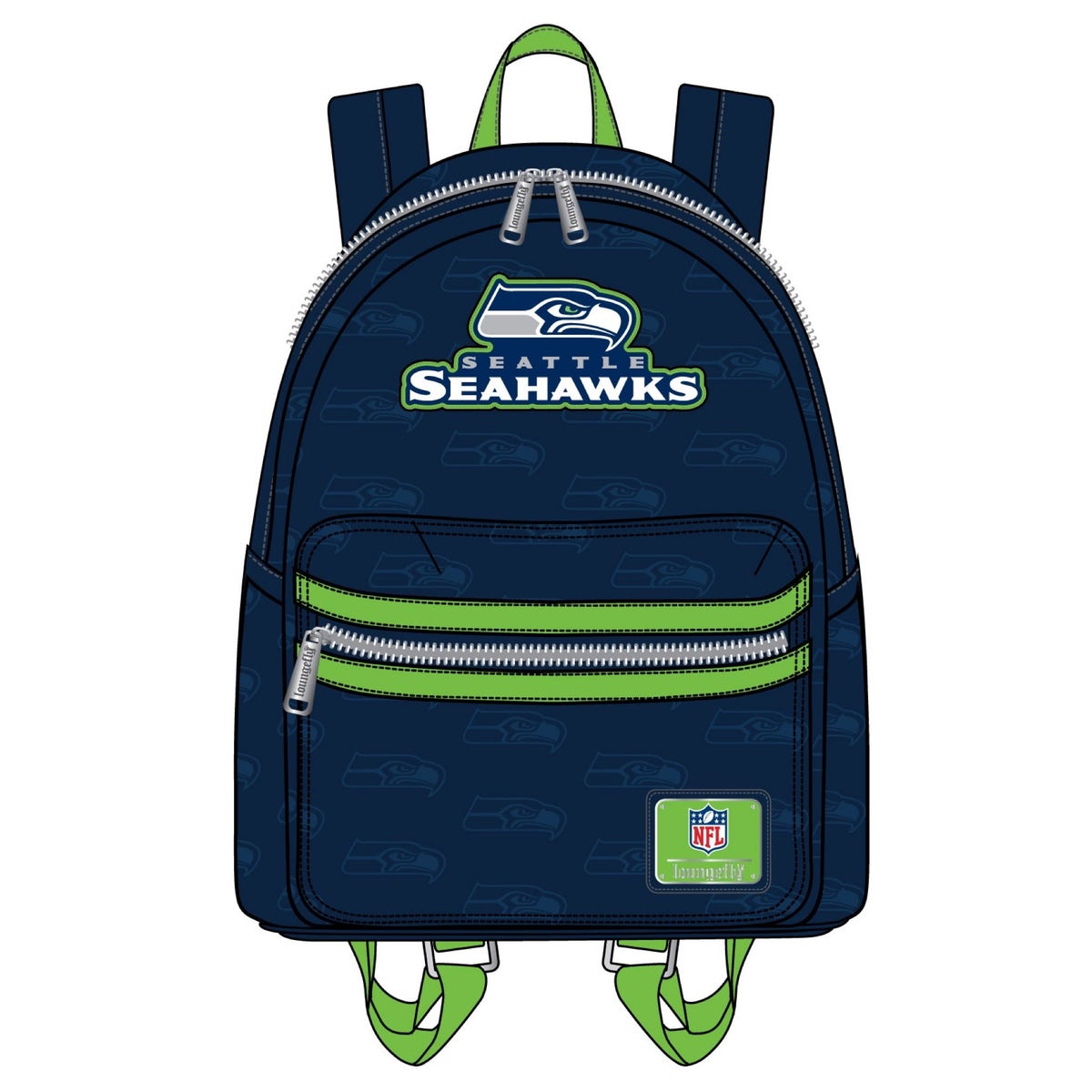 NFL Seattle Seahawks Logo AOP Mini Backpack | Cordy display picture 3