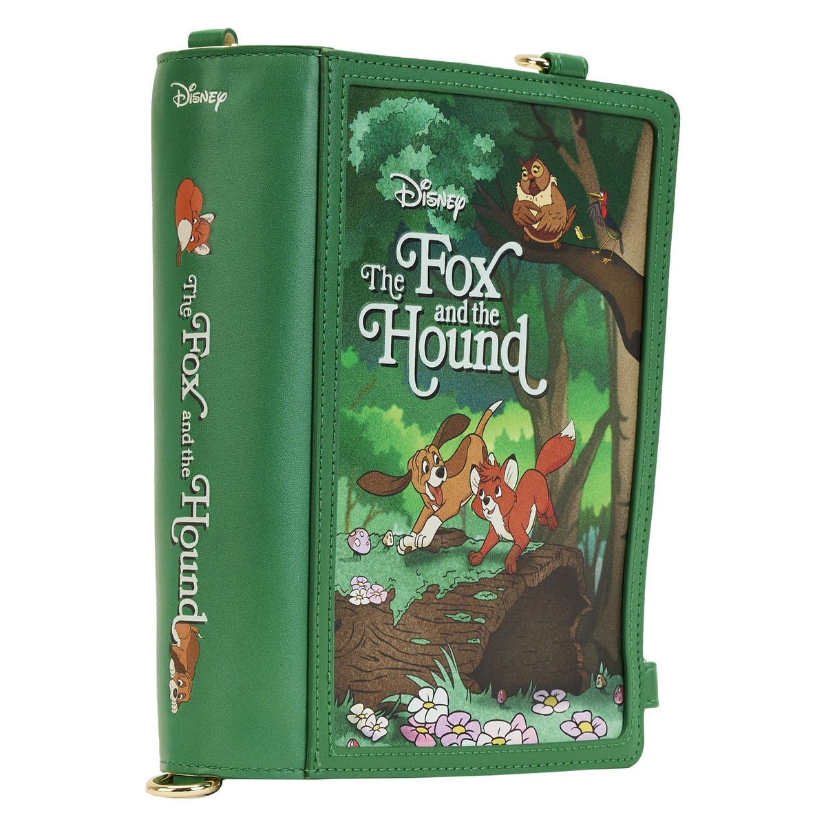 Loungefly x Disney The Fox & the Hound Book Style Convertible Crossbody/Backpack Loungefly Disney The Fox and the Hound Floral Mini Backpack  main image 3