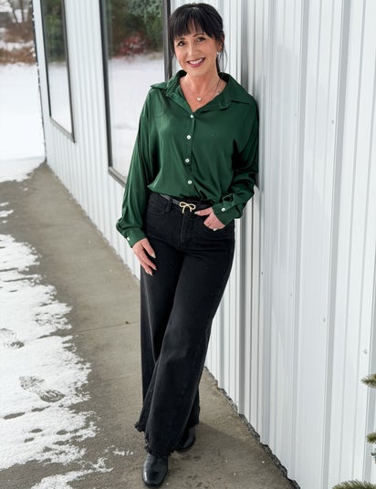 high waisted belted dress pants High-Waist Belted Trousers, Black S