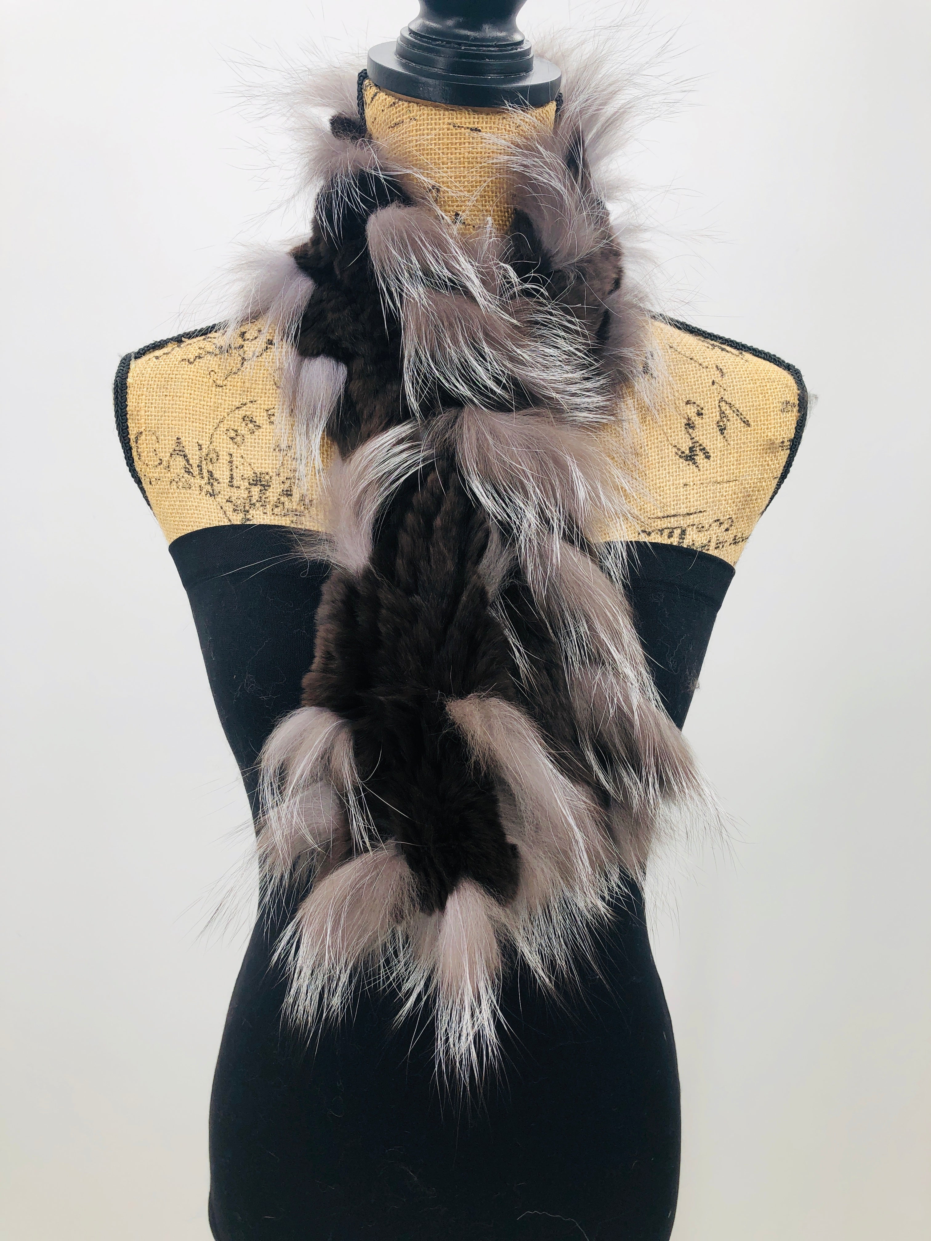 Fox & Rex Rabbit Fur Scarf - 3 Colors | Dakota Chappy