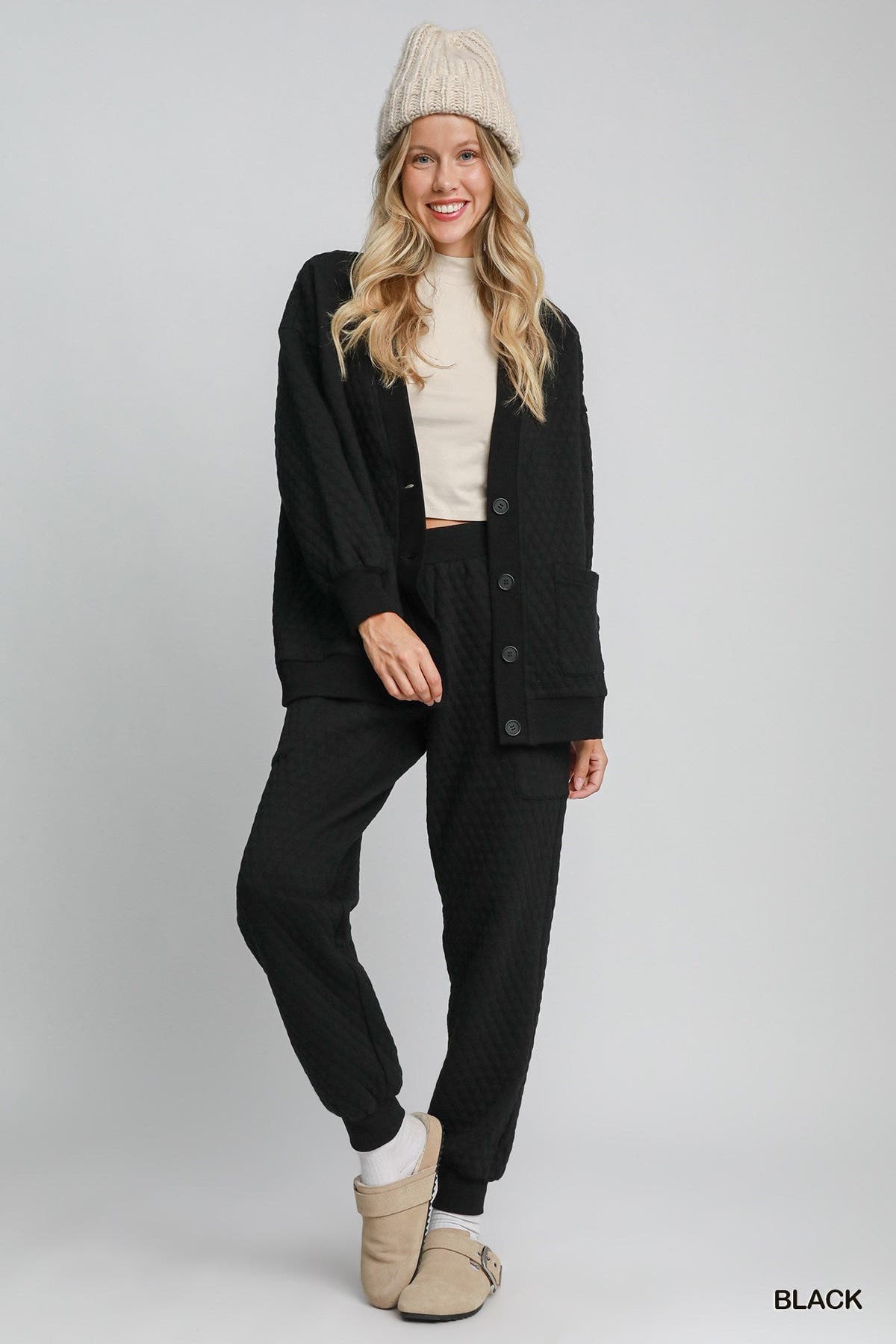 Umgee Button-Up Jacquard Cardigan
