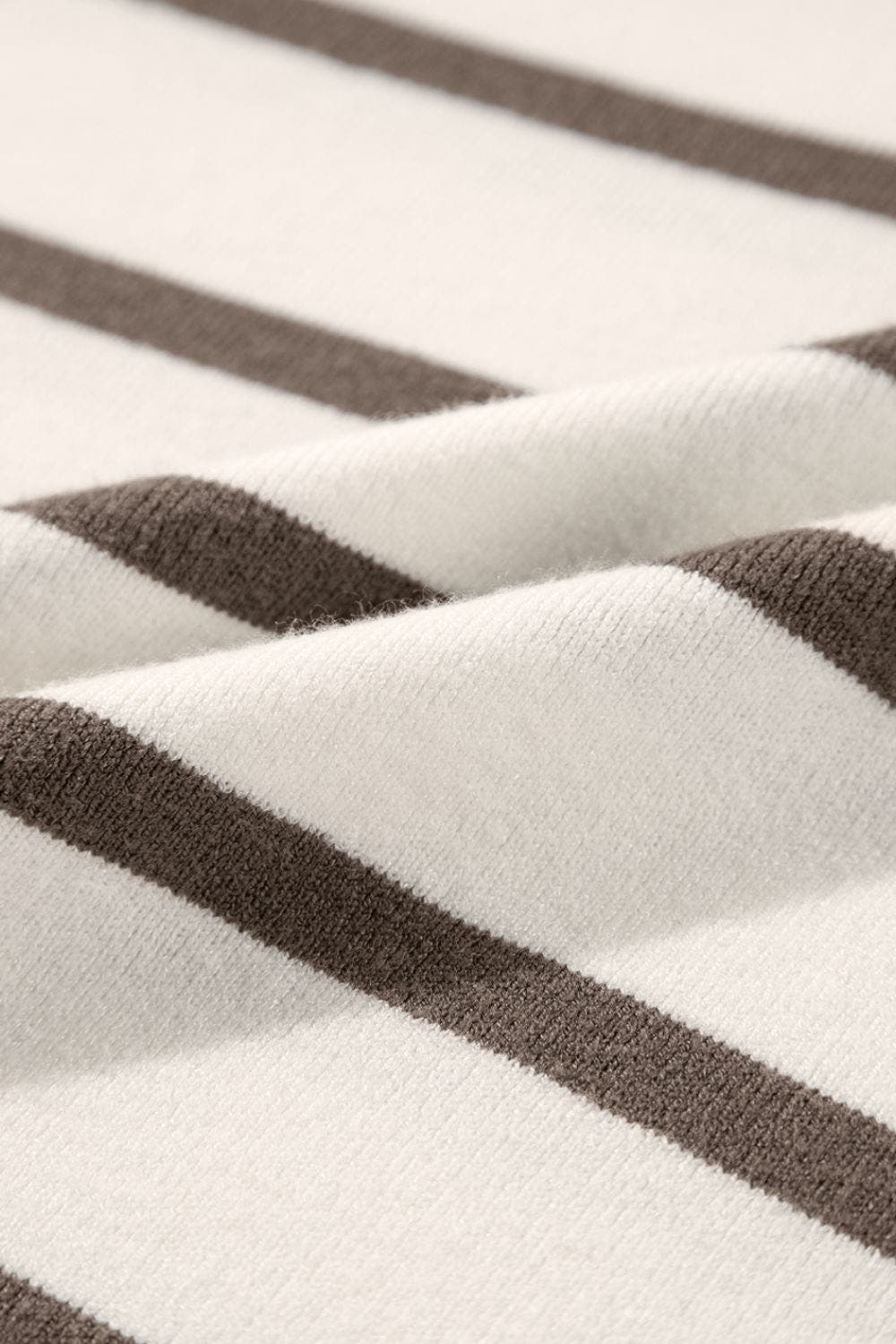 Stripe Side Slits Crewneck Sweater Vest
