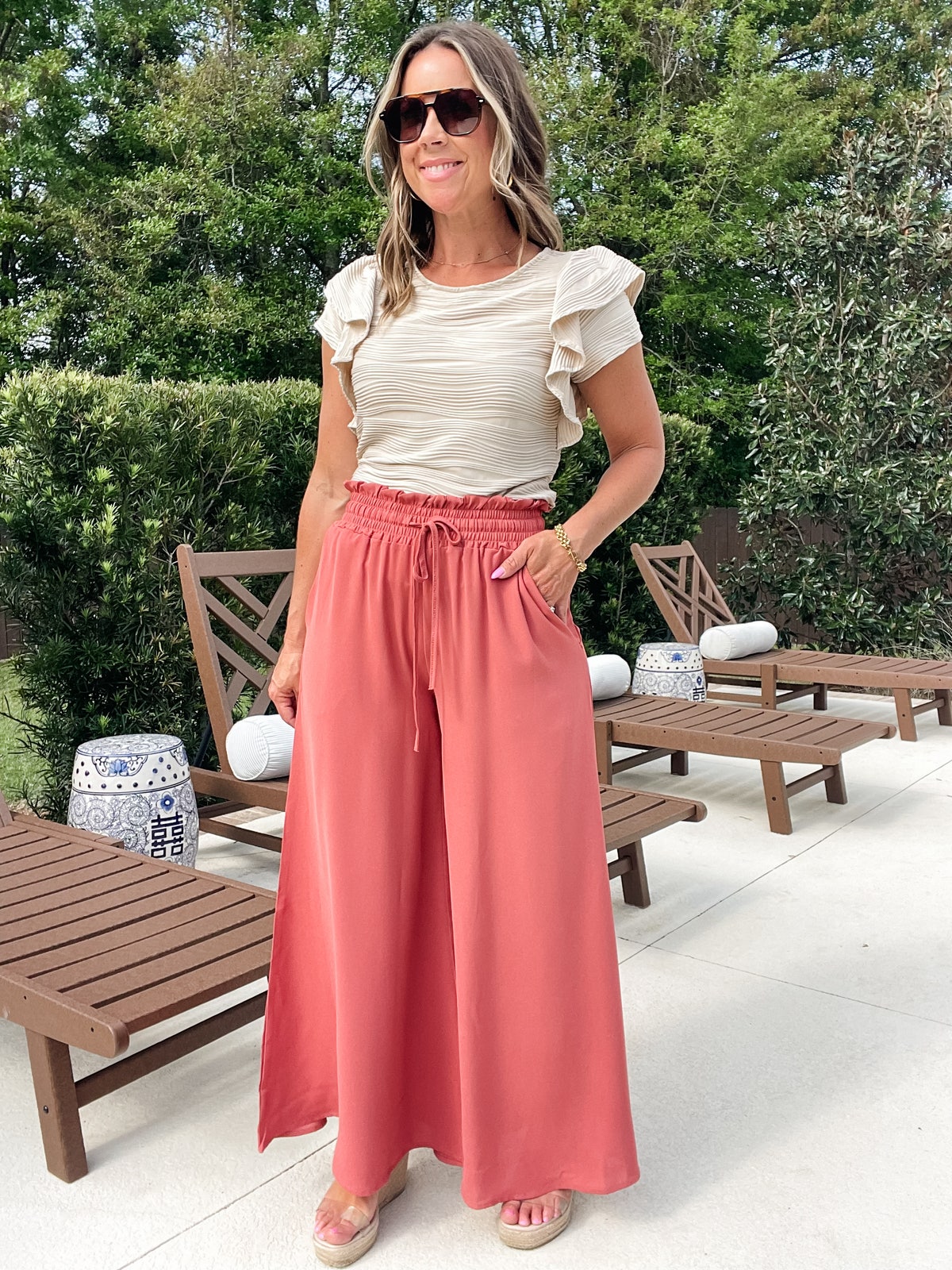High Waist Wide Leg Pants