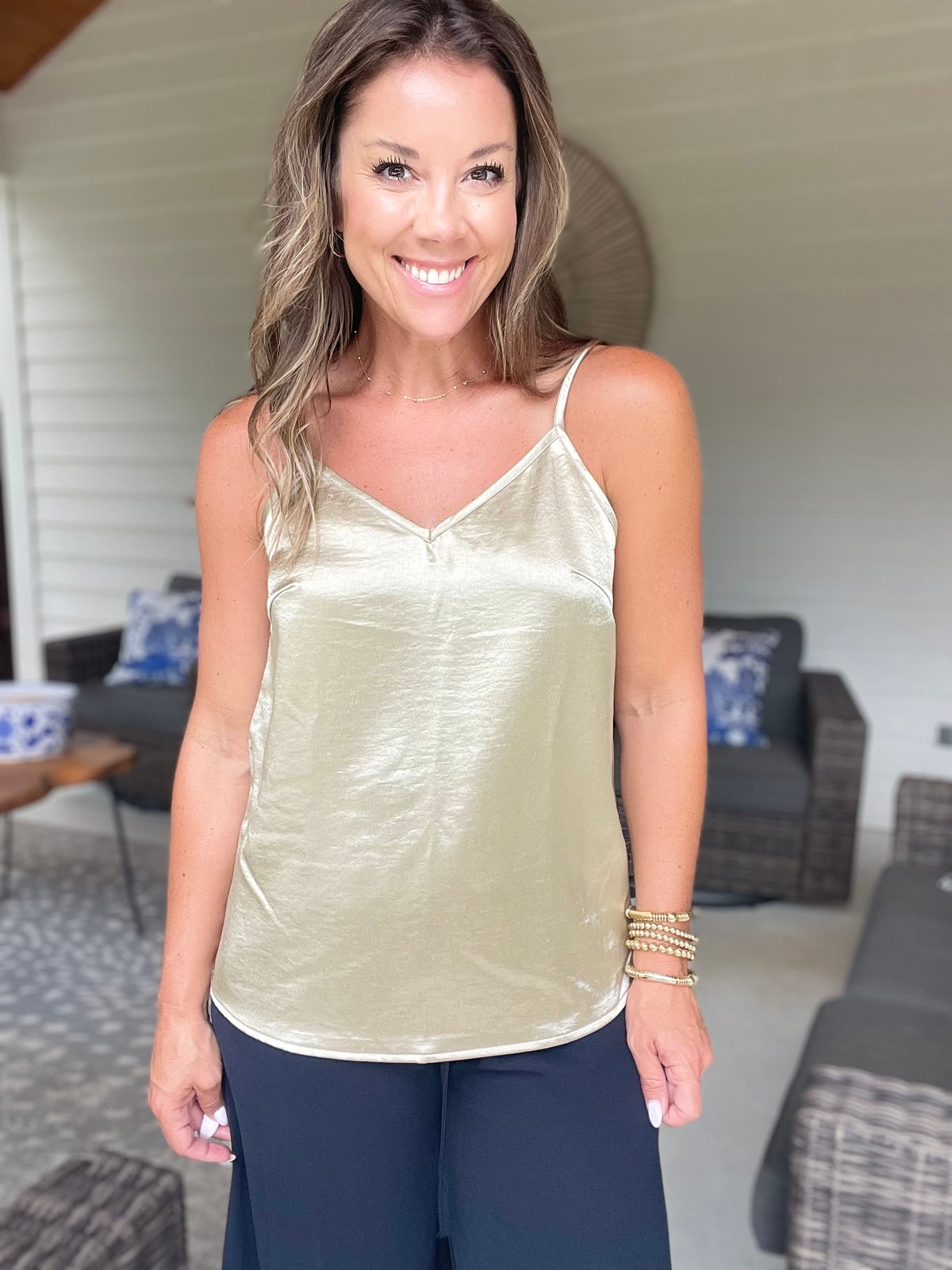 Satin V-Neck Cami