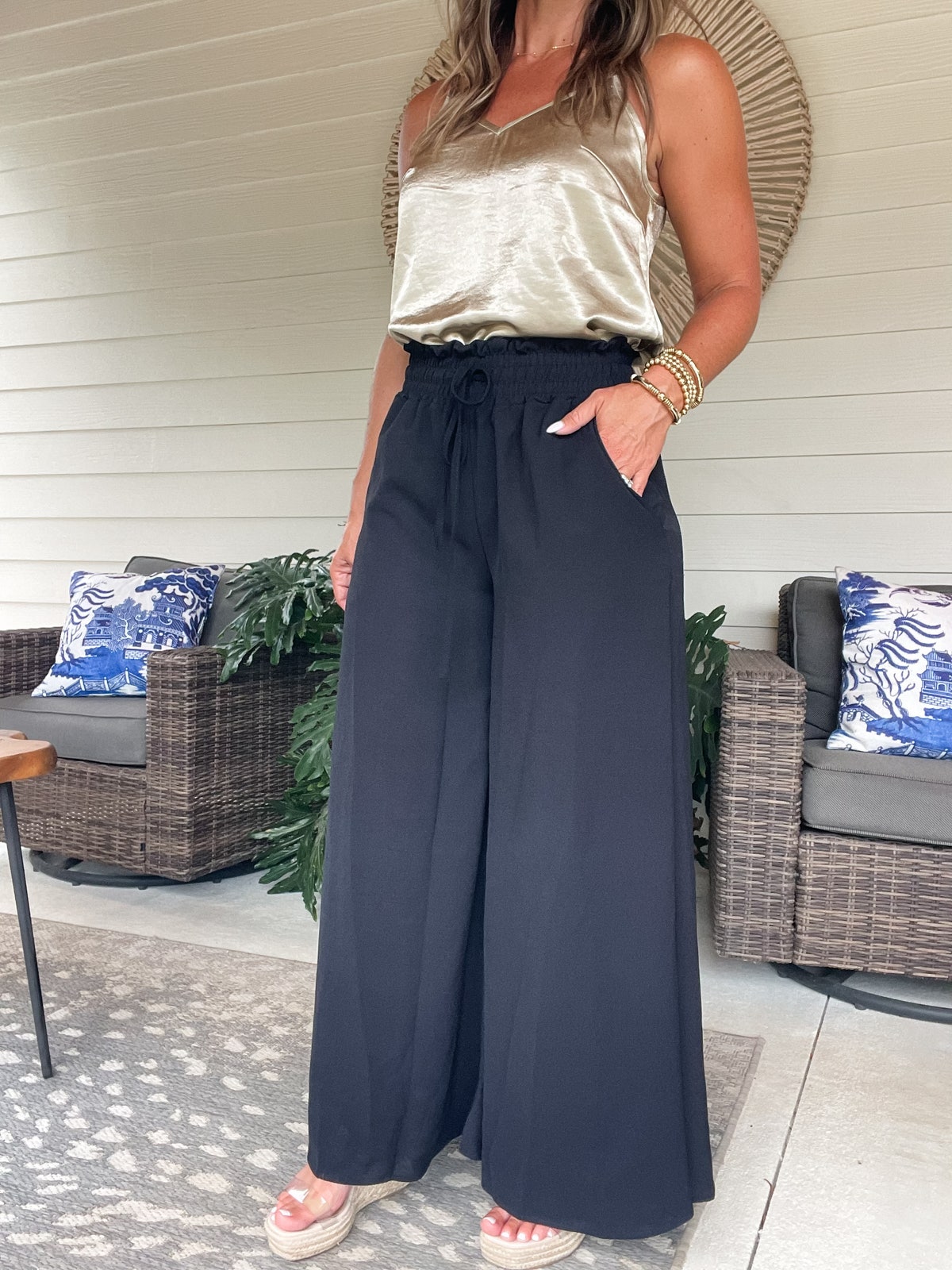 High Waist Wide Leg Pants