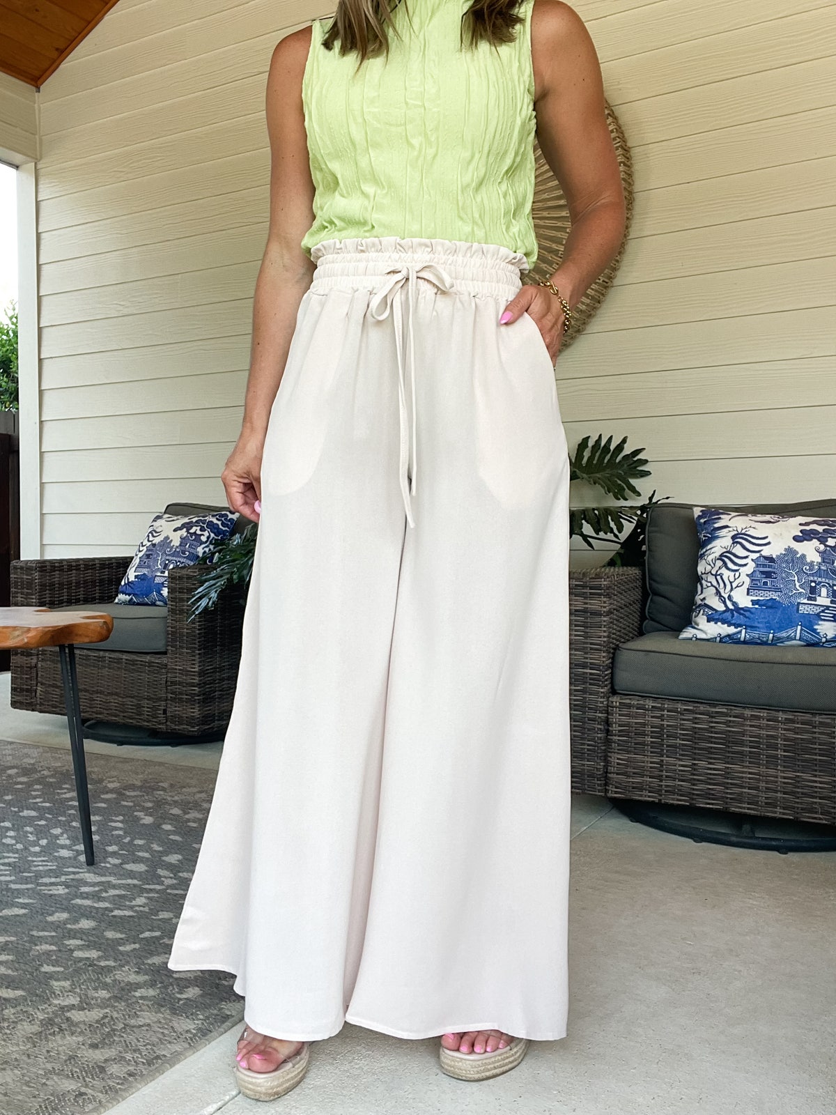 High Waist Wide Leg Pants