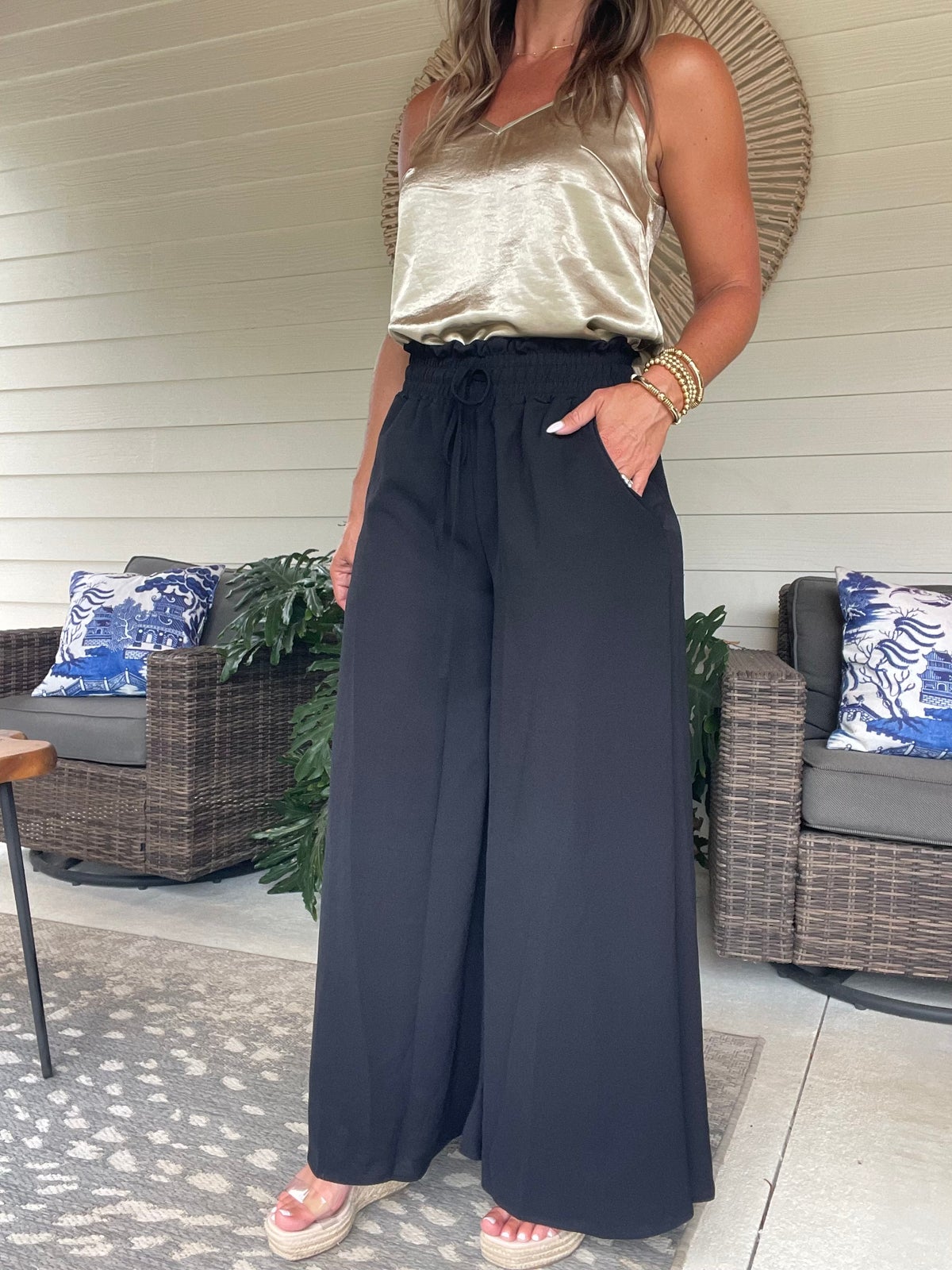 High Waist Wide Leg Pants