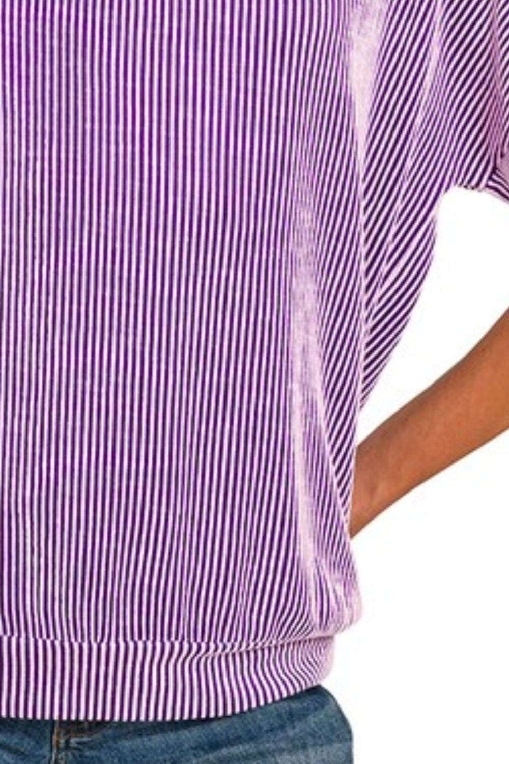 Zenana Corded Rib Short Sleeve T-Shirt