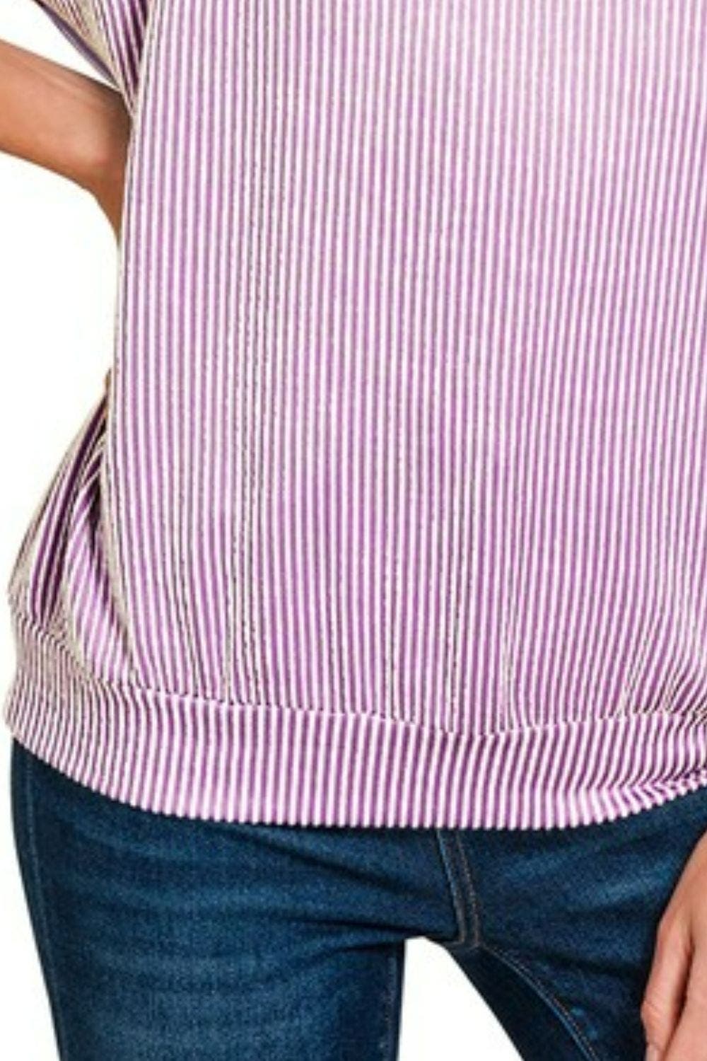 Zenana Corded Rib Short Sleeve T-Shirt