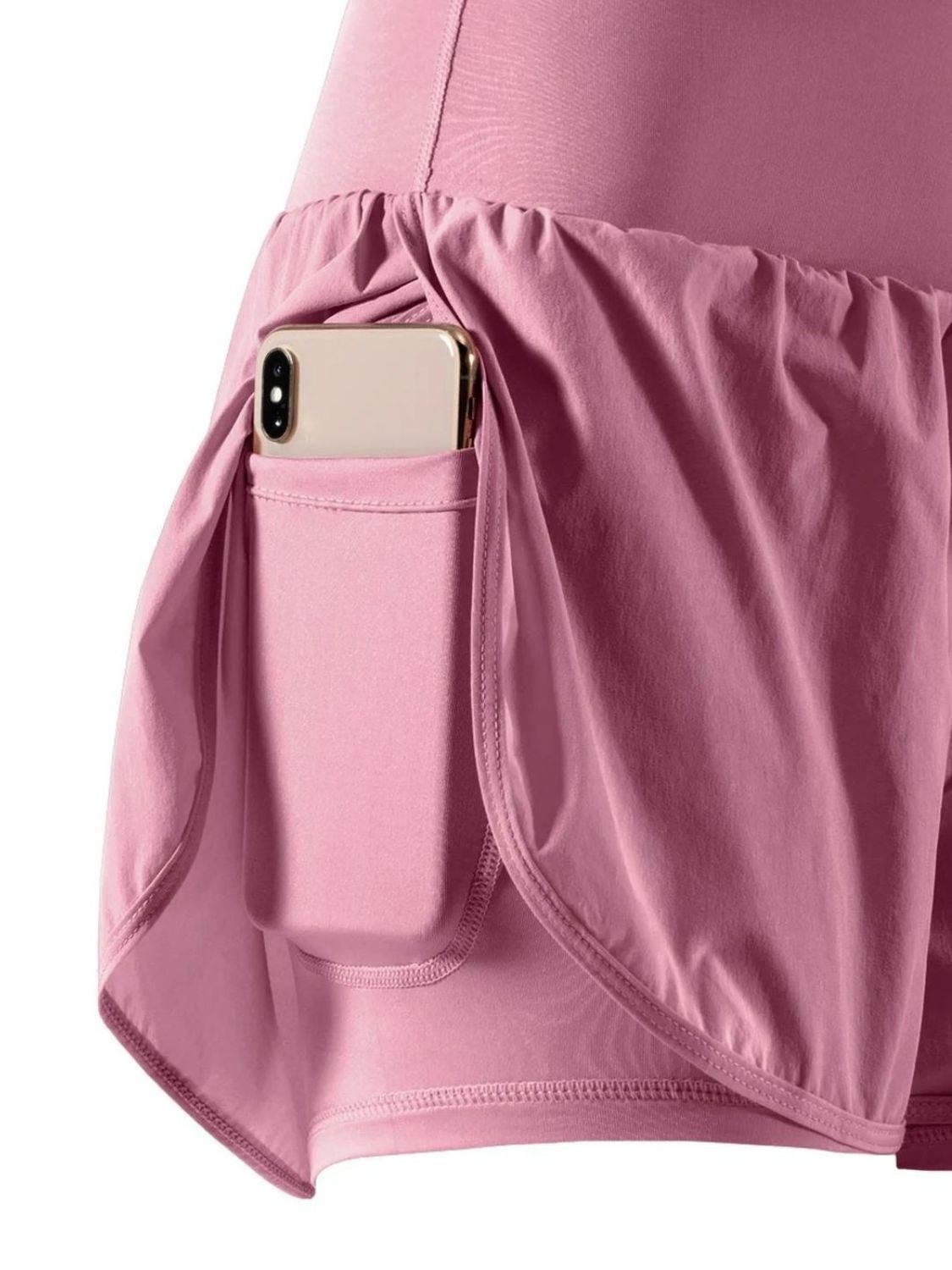 Pocketed High Waist Active Shorts
