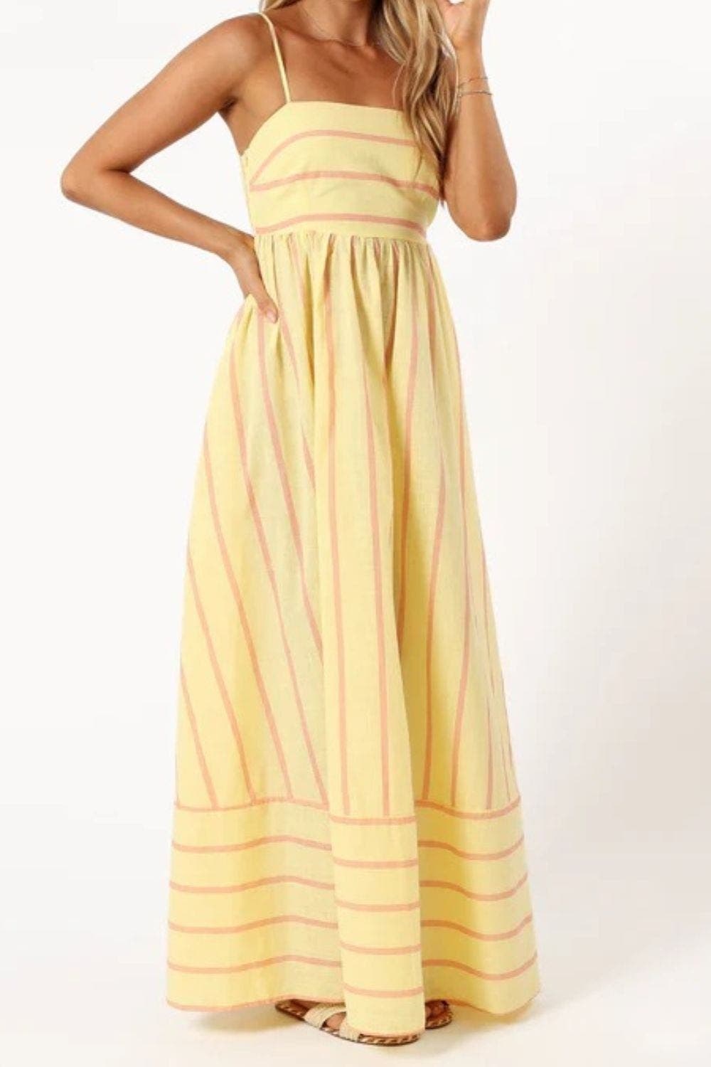 Striped Square Neck Cami Dress