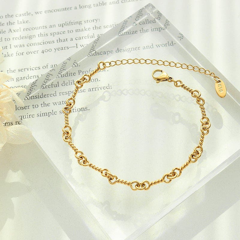Titanium Steel Link Chain Bracelet *Final Sale*