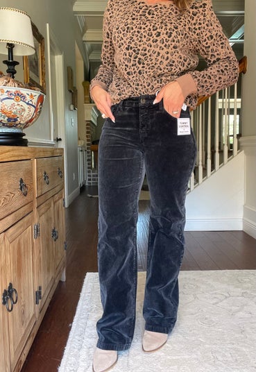 Product: RISEN Tummy Control Mid Rise Straight Leg Corduroy Pants