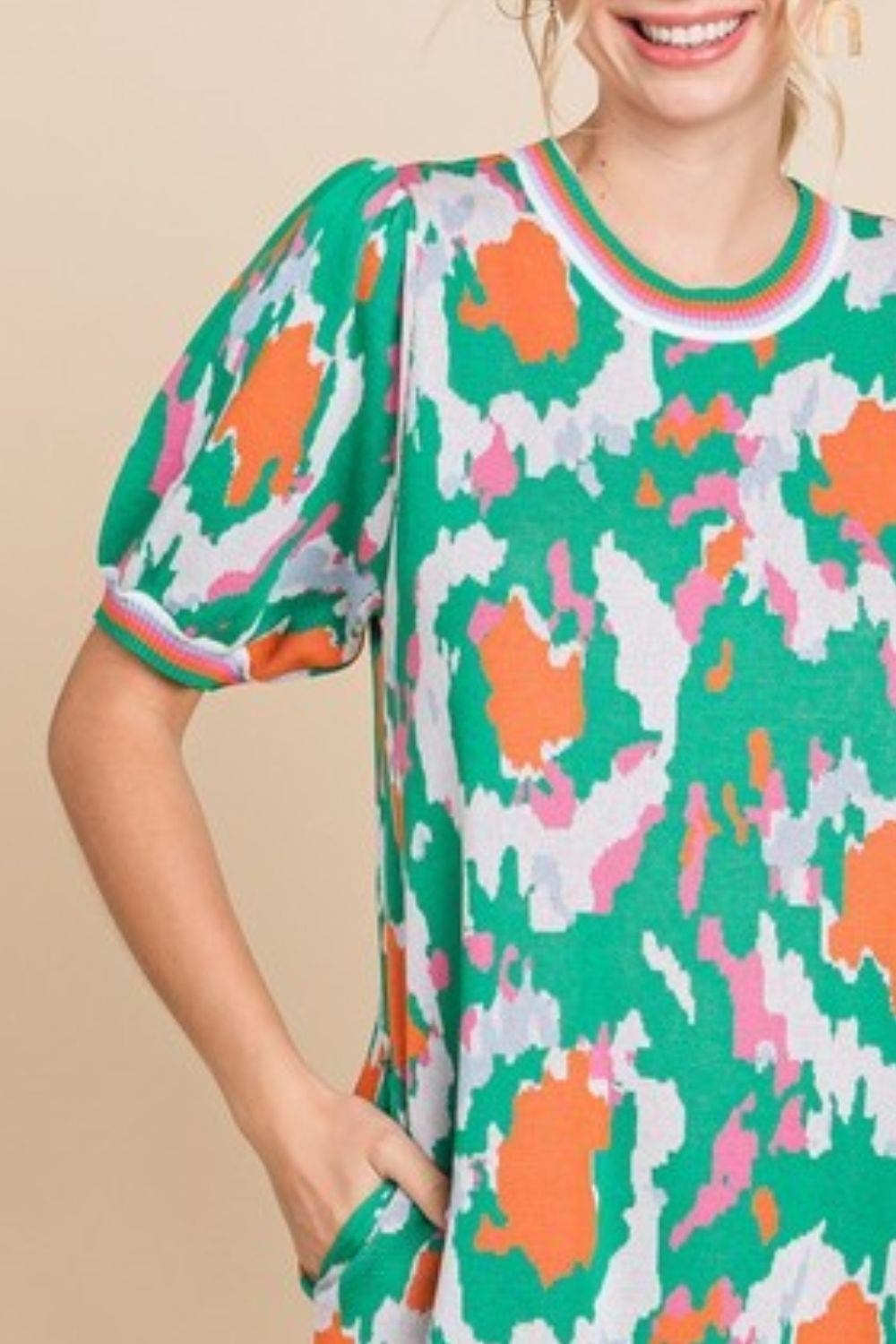 Mittoshop Print Knit Dress with Pockets