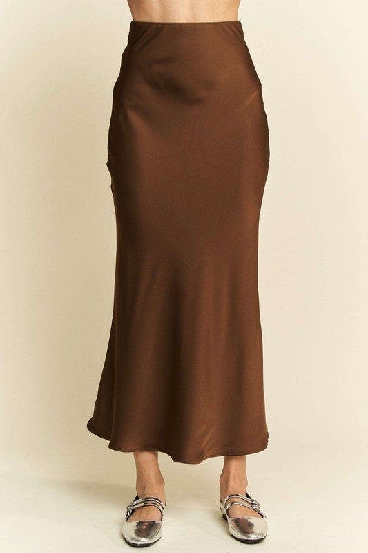 Davi & Dani High Waist Midi Skirt