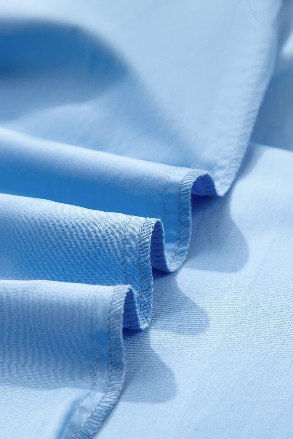 Contrast Notched Neck Frilly Detail Short Sleeve Blouse