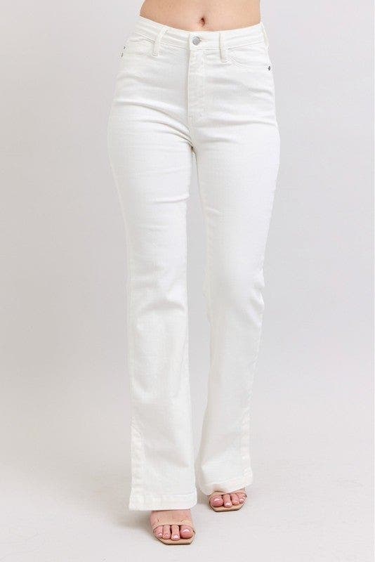 Judy Blue Full Size High Waist Side Slit Slim Bootcut Jeans Plus Size