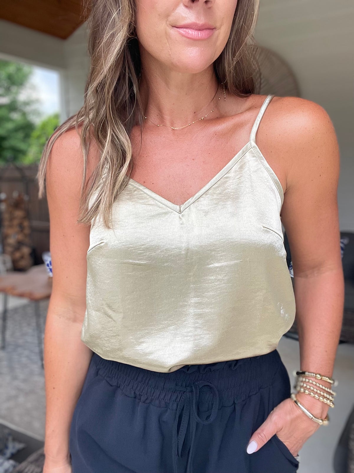 Satin V-Neck Cami