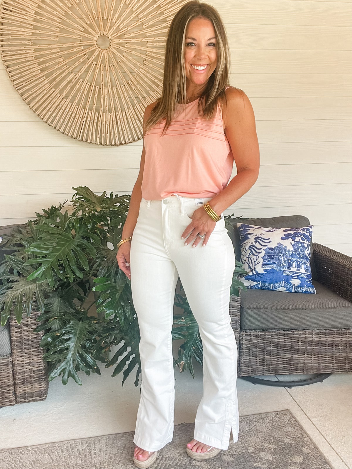 Judy Blue Full Size High Waist Side Slit Slim Bootcut Jeans Plus Size
