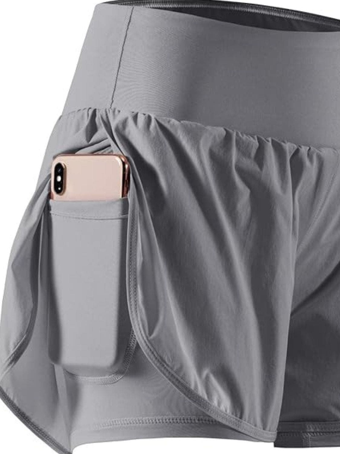 Pocketed High Waist Active Shorts