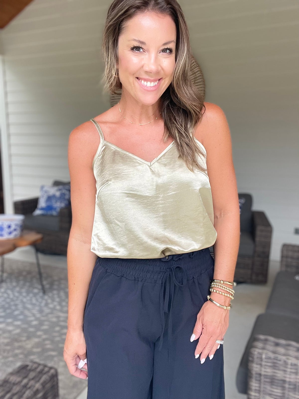 Satin V-Neck Cami