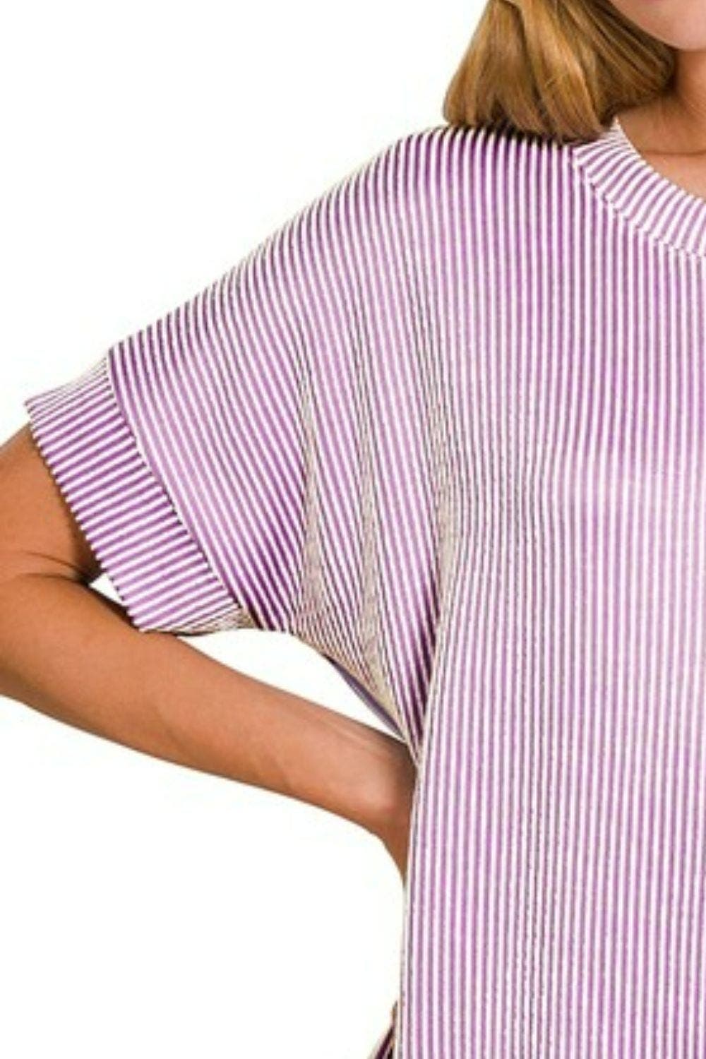 Zenana Corded Rib Short Sleeve T-Shirt