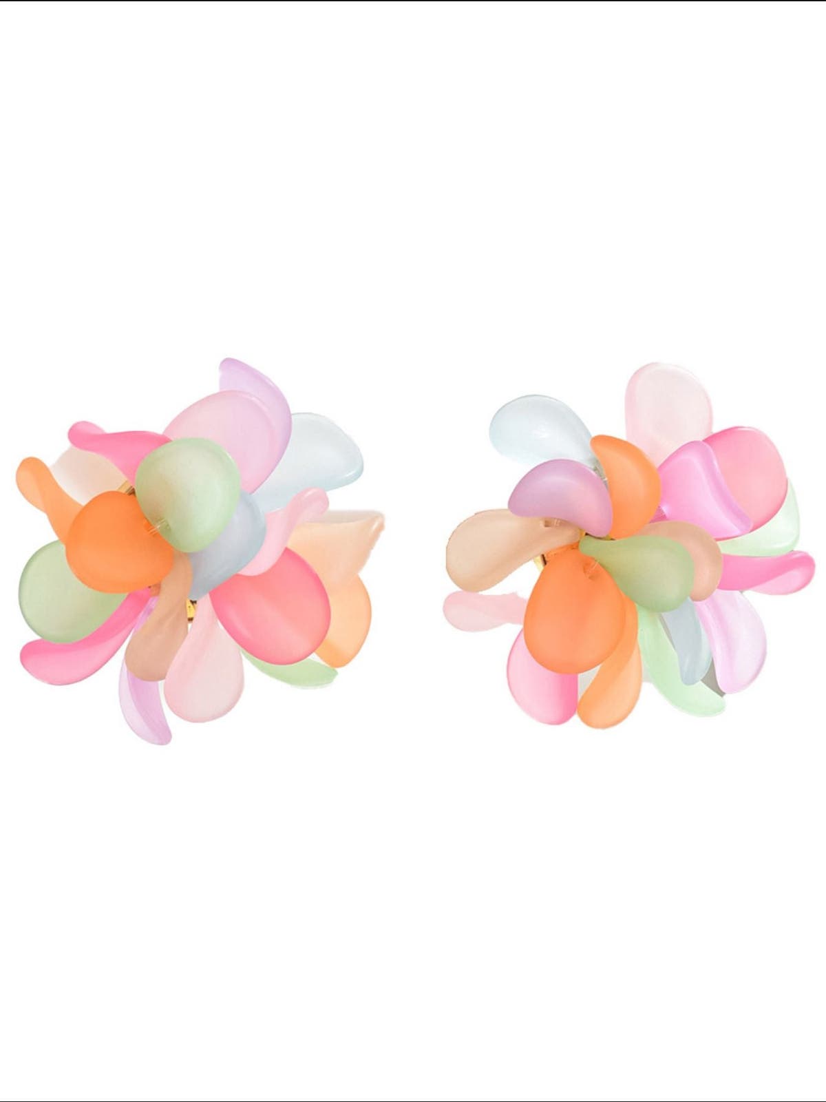 Acrylic Colorful Flower Stud Earrings *Final Sale*