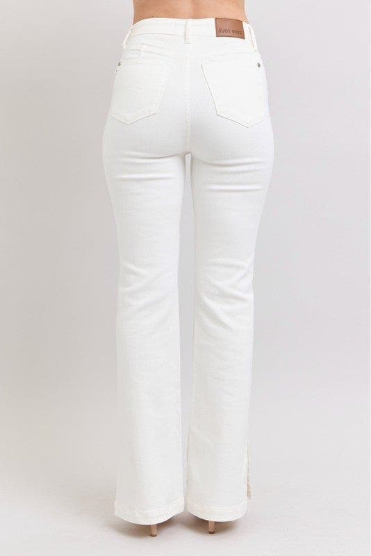 Judy Blue Full Size High Waist Side Slit Slim Bootcut Jeans Plus Size