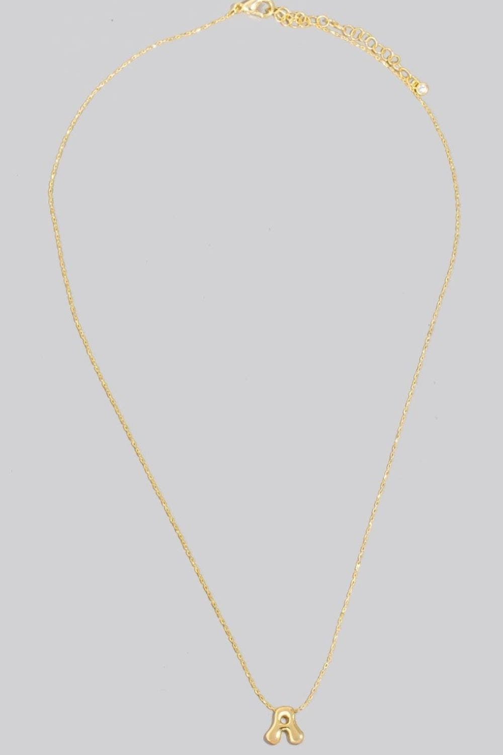 Fame Gold Dipped Bubble Letter Pendant Necklace *Final Sale*
