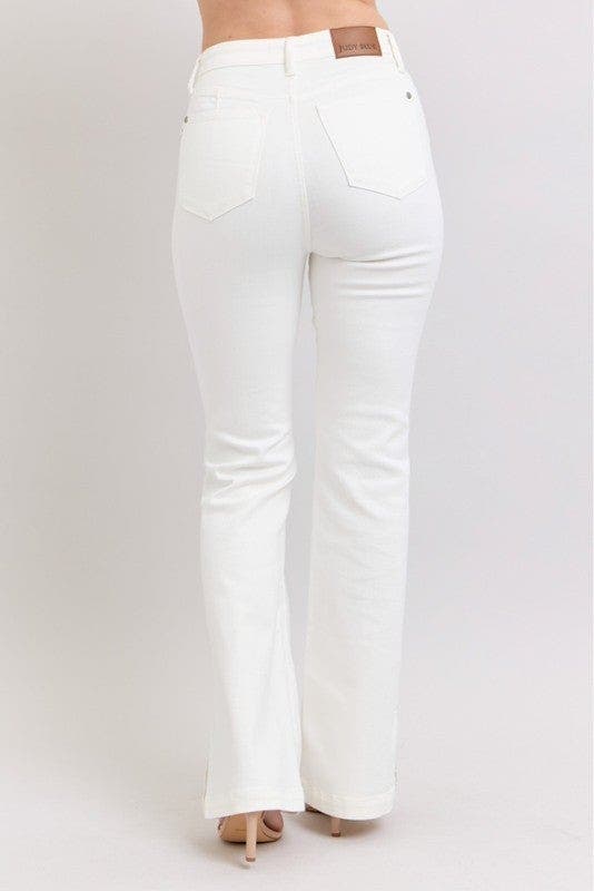 Judy Blue Full Size High Waist Side Slit Slim Bootcut Jeans Plus Size