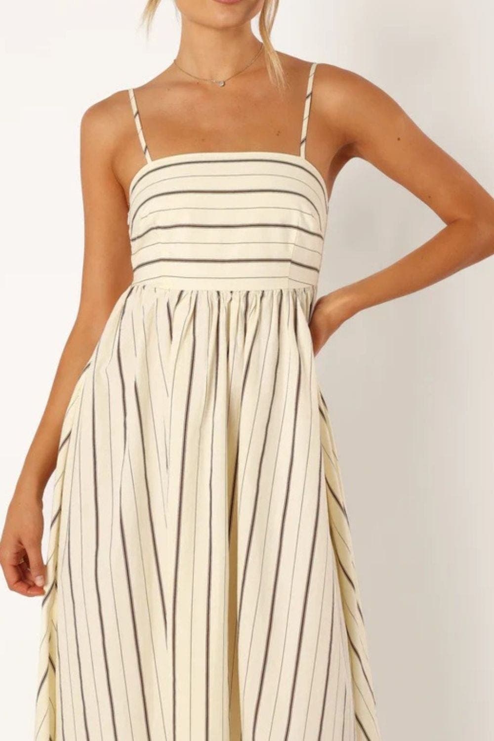 Striped Square Neck Cami Dress