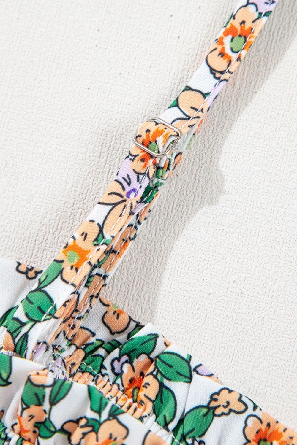 Floral Spaghetti Strap Ruffled Cami
