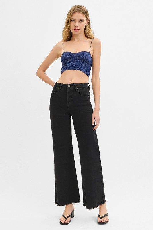 RISEN Full Size Tummy Control High Rise Wide Jeans Plus Size