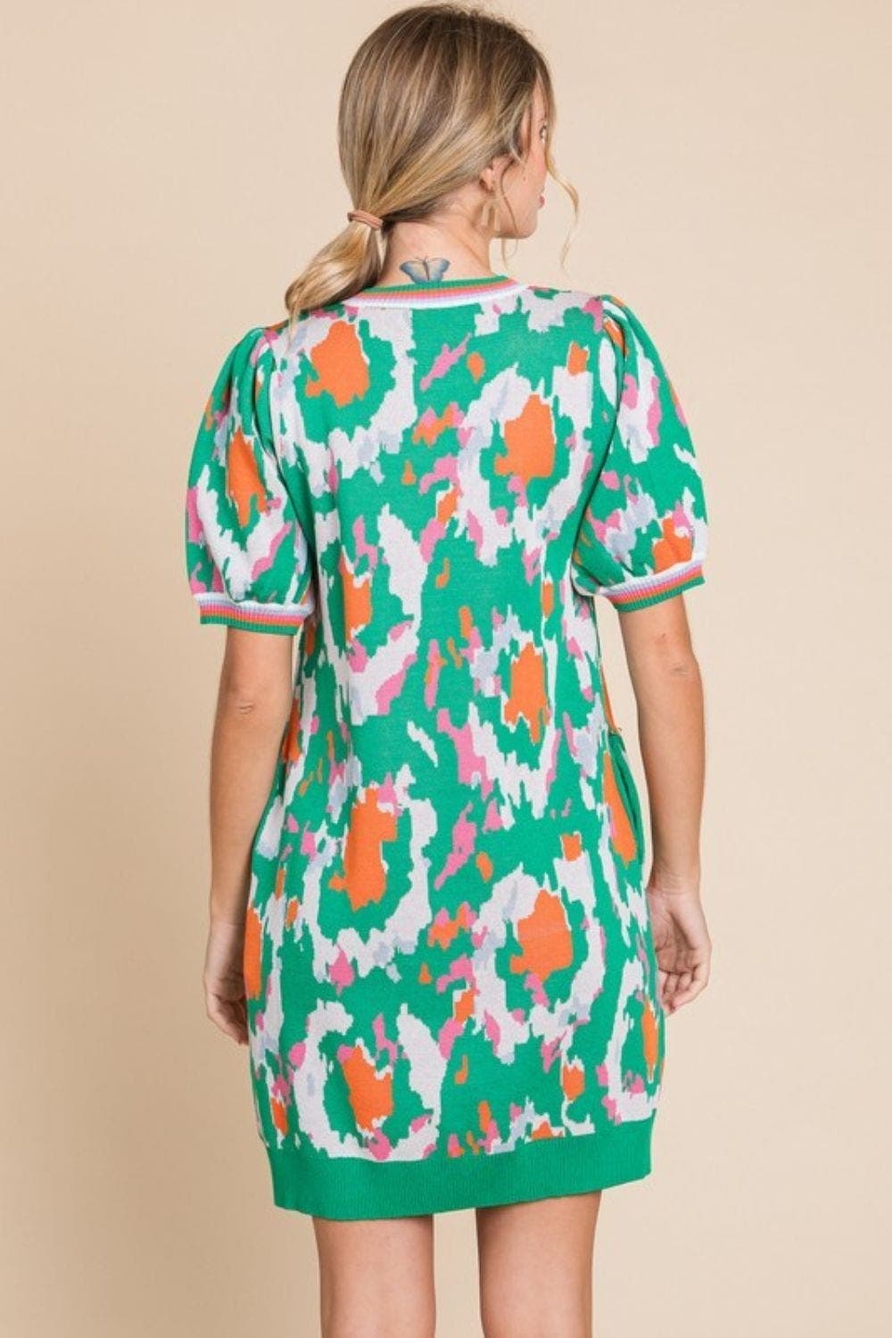 Mittoshop Print Knit Dress with Pockets