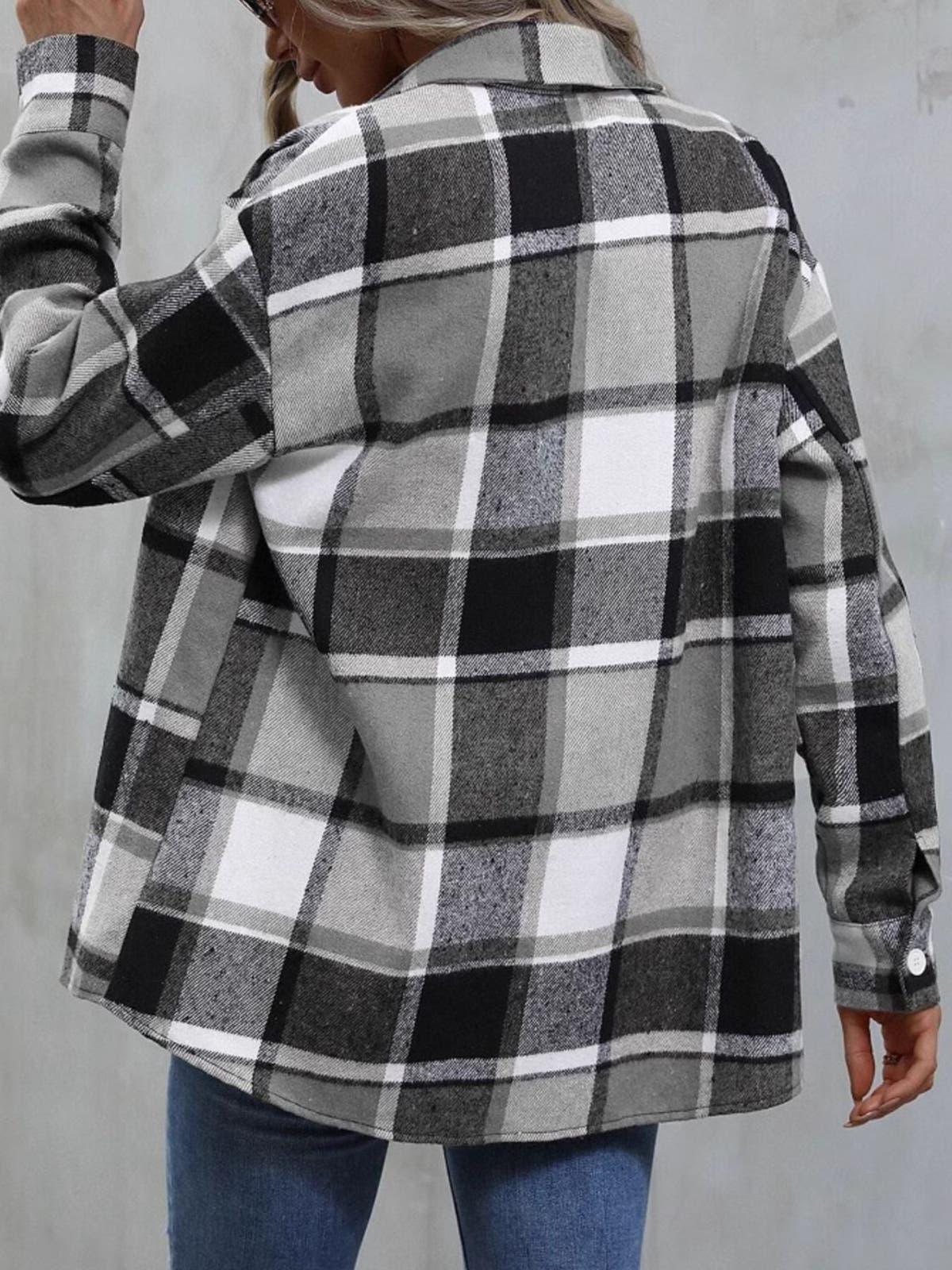 Plaid Flannel Button-Up Shacket