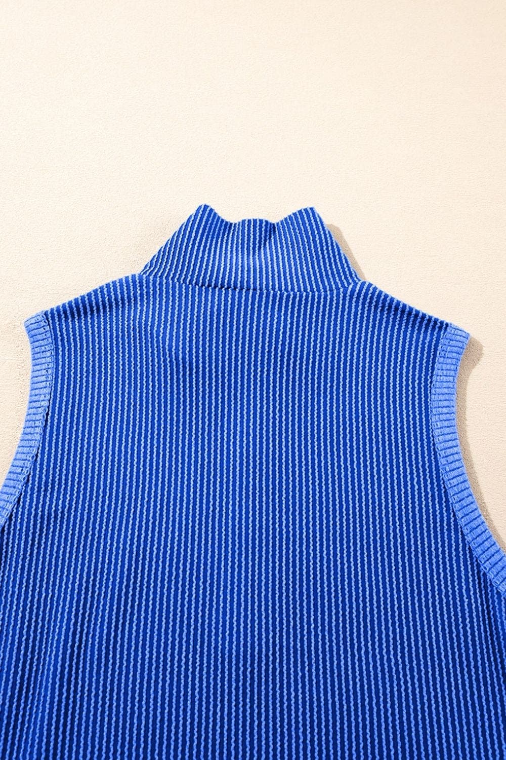 Corded Collared Half Zip Tank and Shorts Set