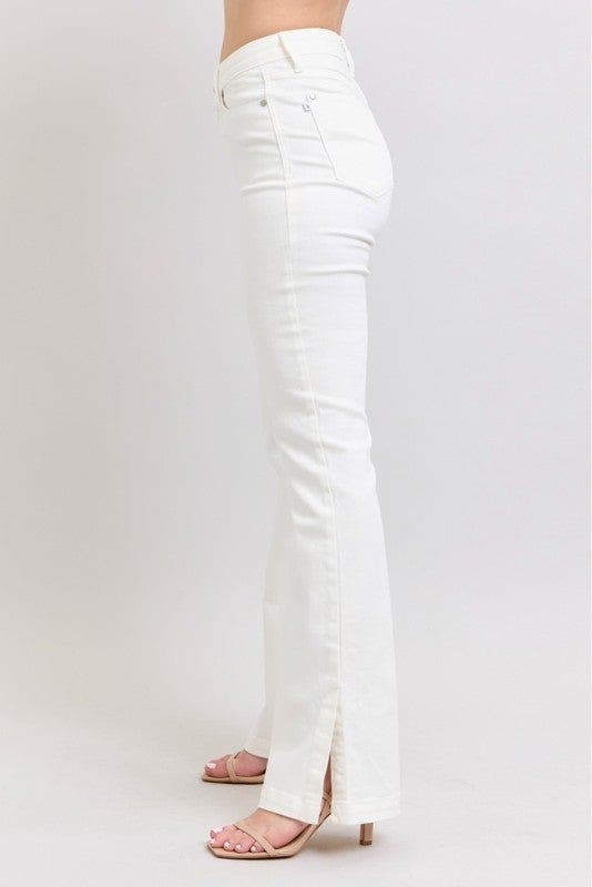 Judy Blue Full Size High Waist Side Slit Slim Bootcut Jeans Plus Size