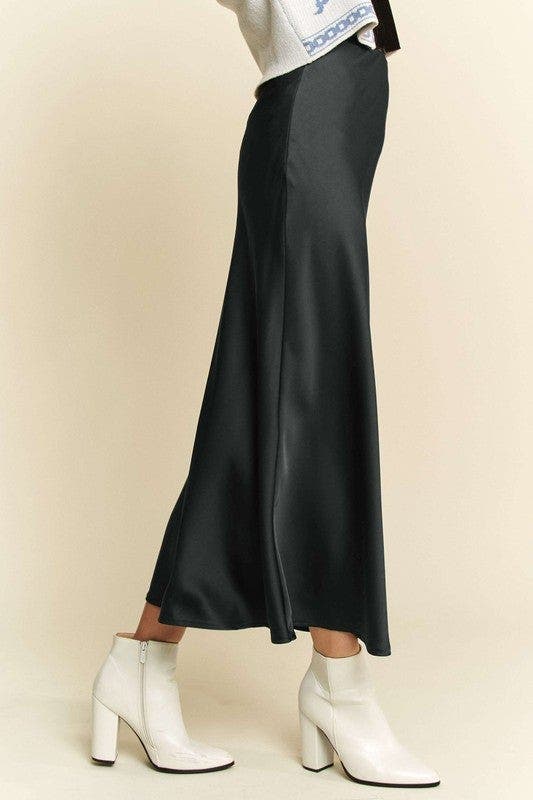 Davi & Dani High Waist Midi Skirt