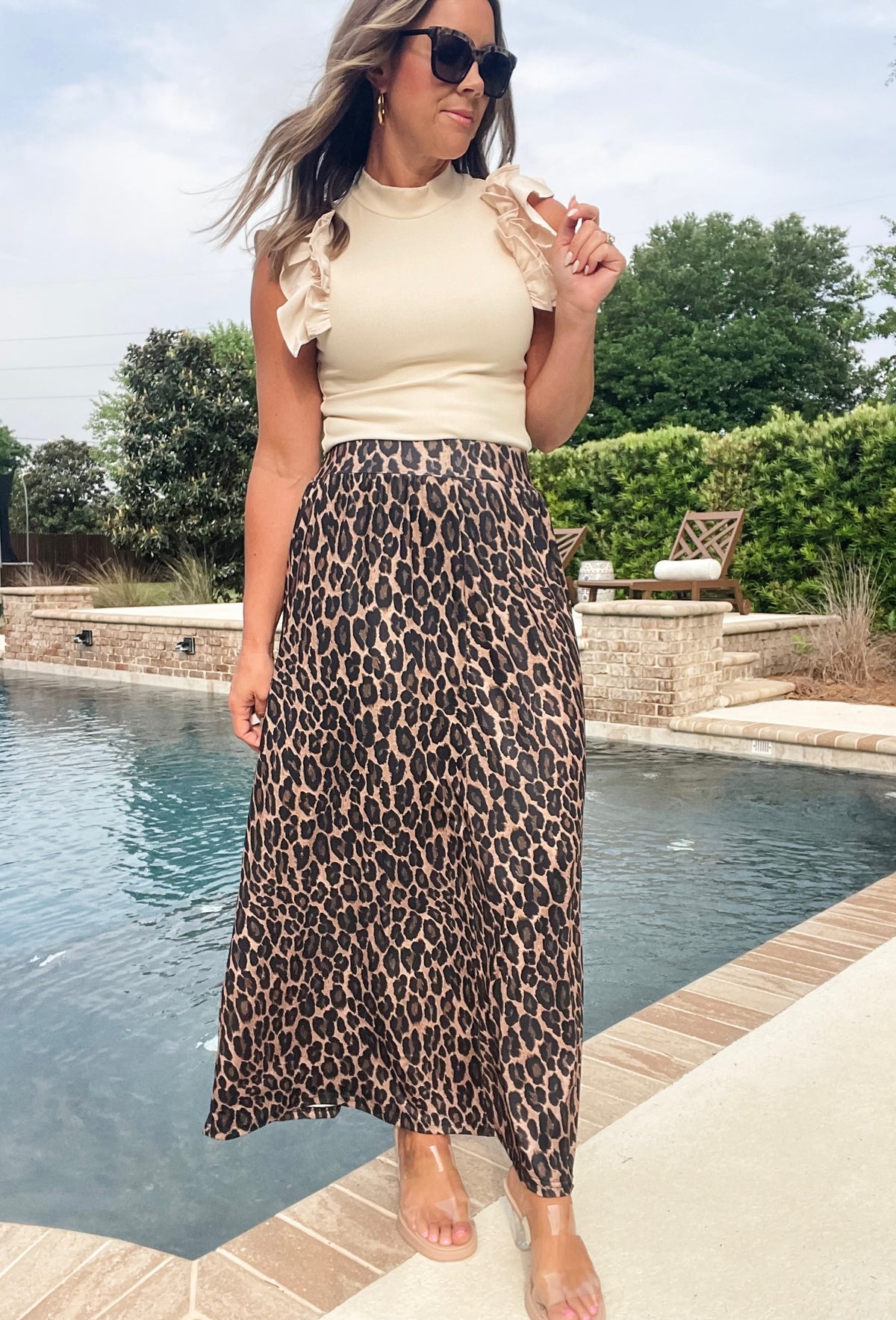 Leopard Maxi Skirt