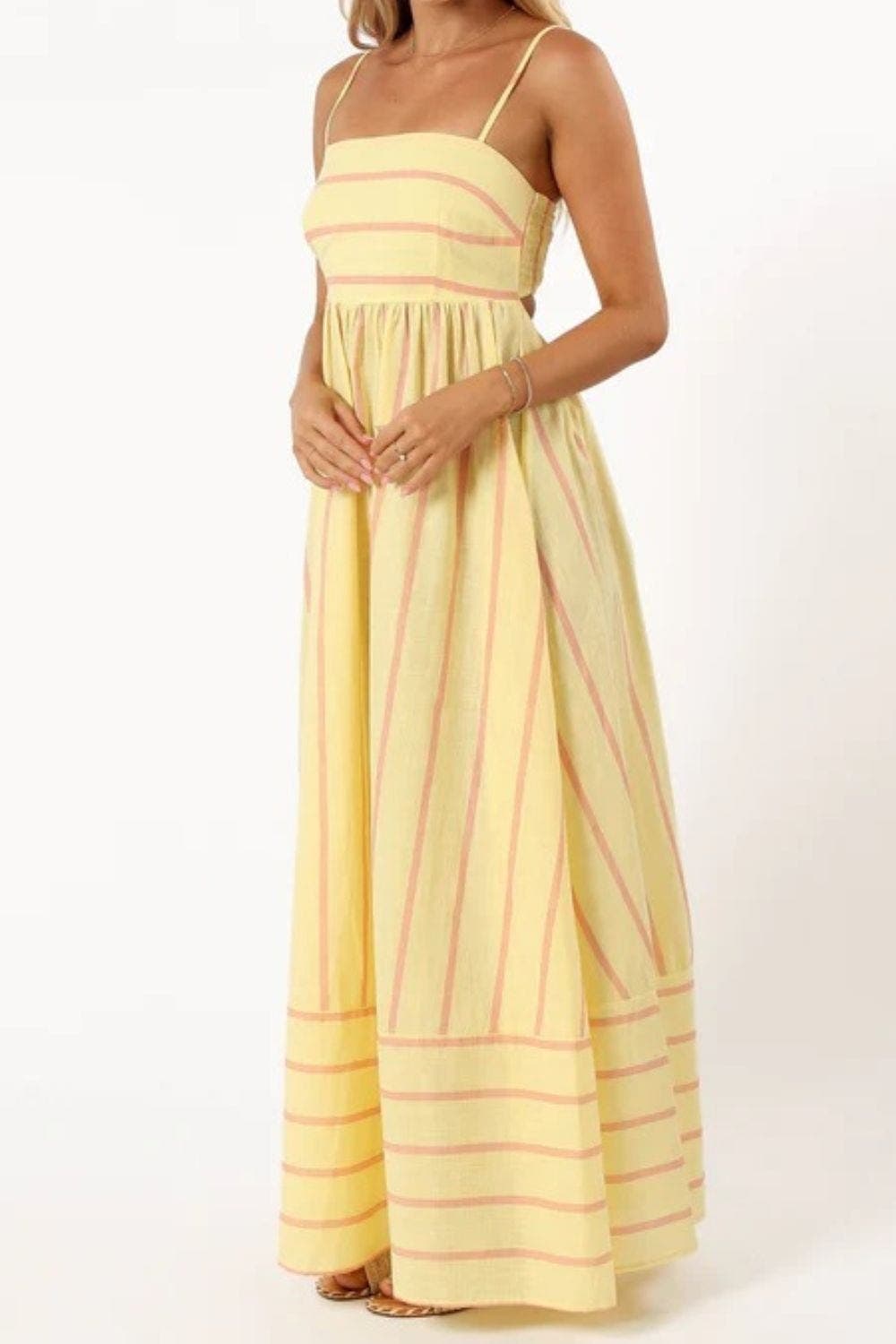 Striped Square Neck Cami Dress