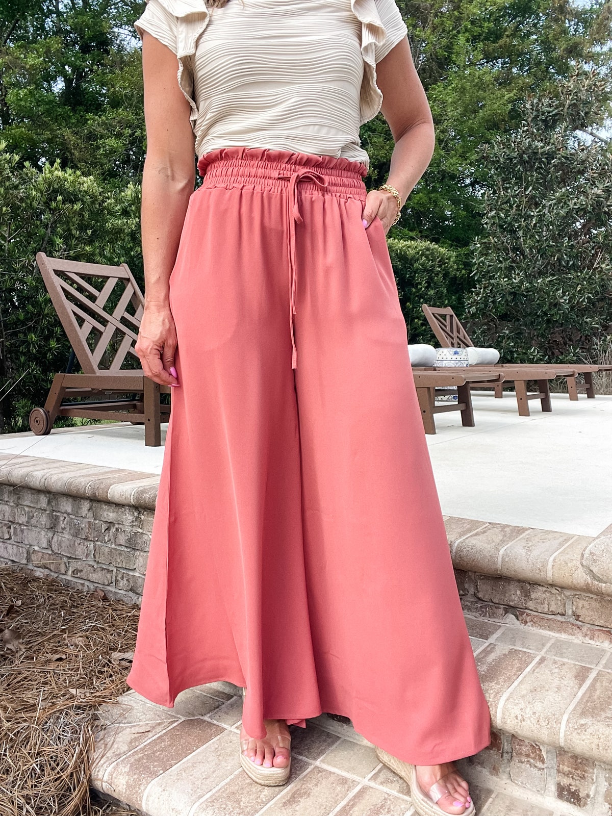 High Waist Wide Leg Pants